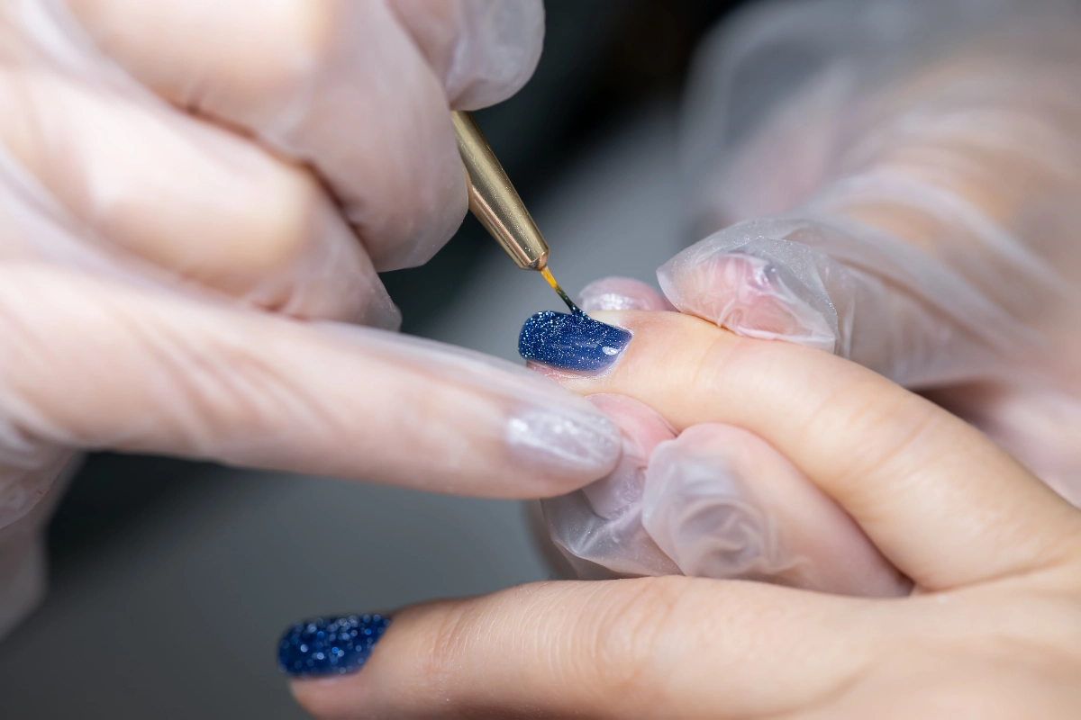 Soft acrylic nail shape and color